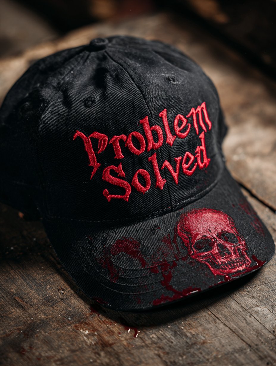 Unisex Artistic Bloodstained Problem Solved Hat