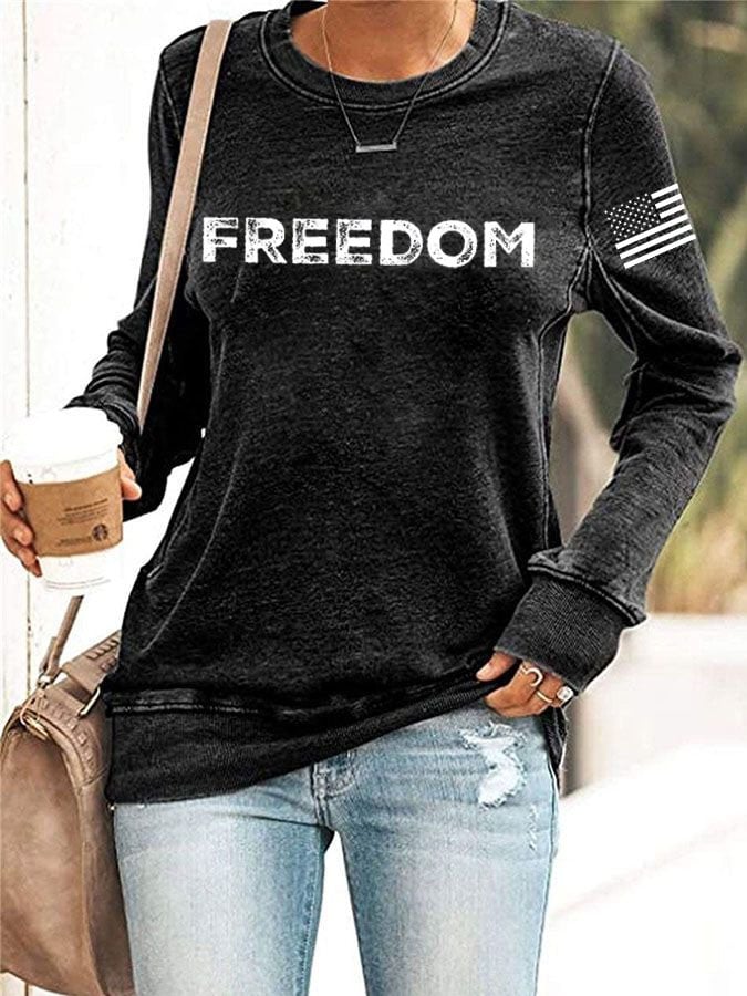 Women's Freedom Print Sweatshirt