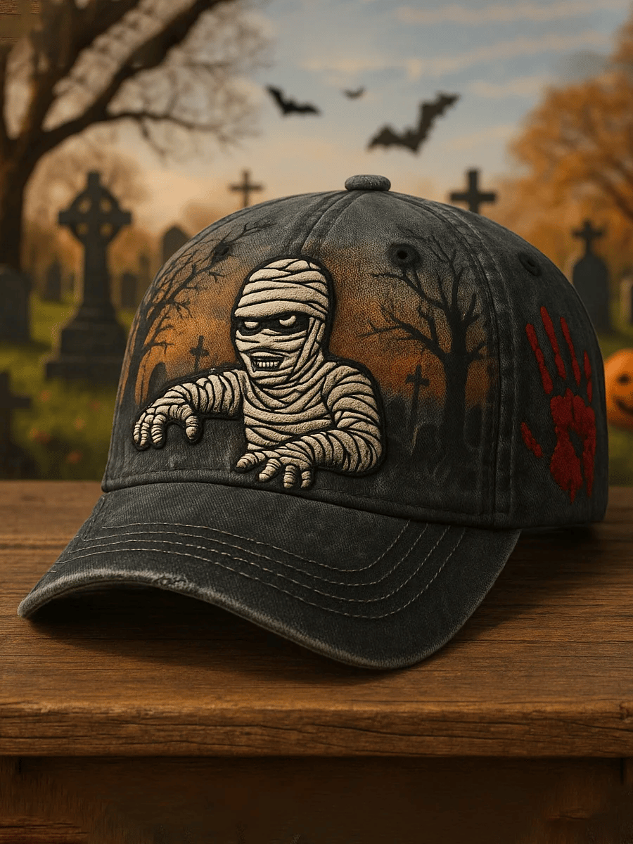 Unisex Vintage Halloween Print Hat