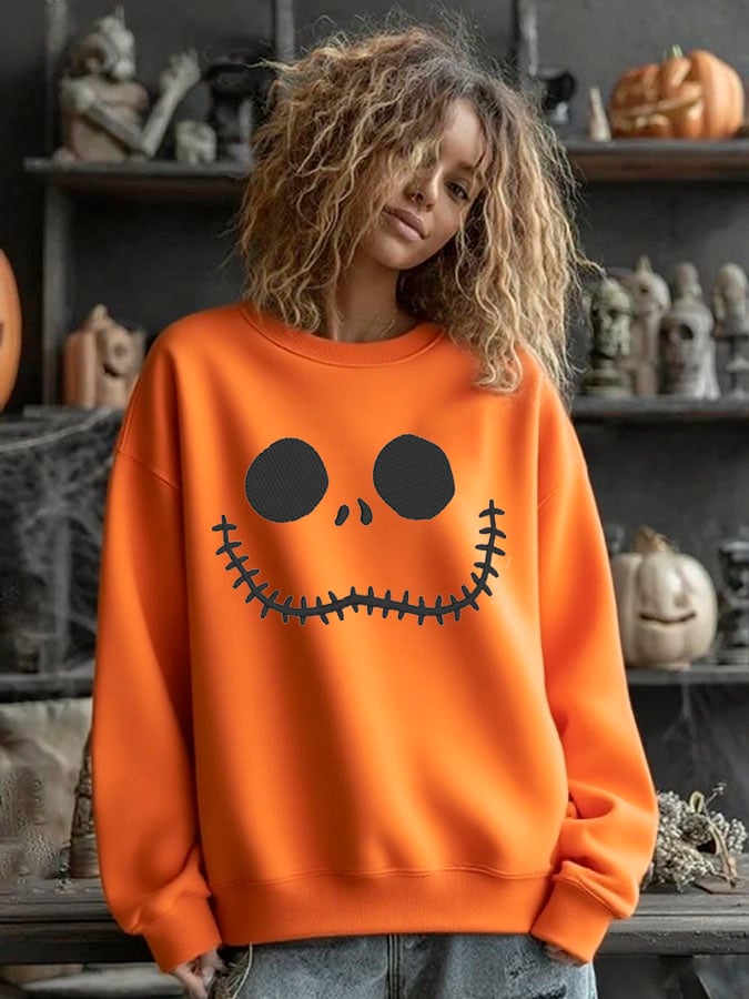 Women's Halloween Printed Casual Sweatshirt