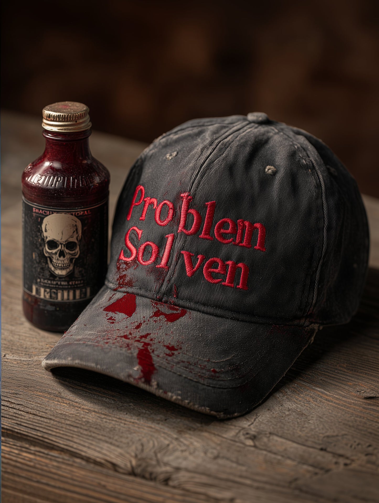 Unisex Artistic Bloodstained Problem Solved Hat