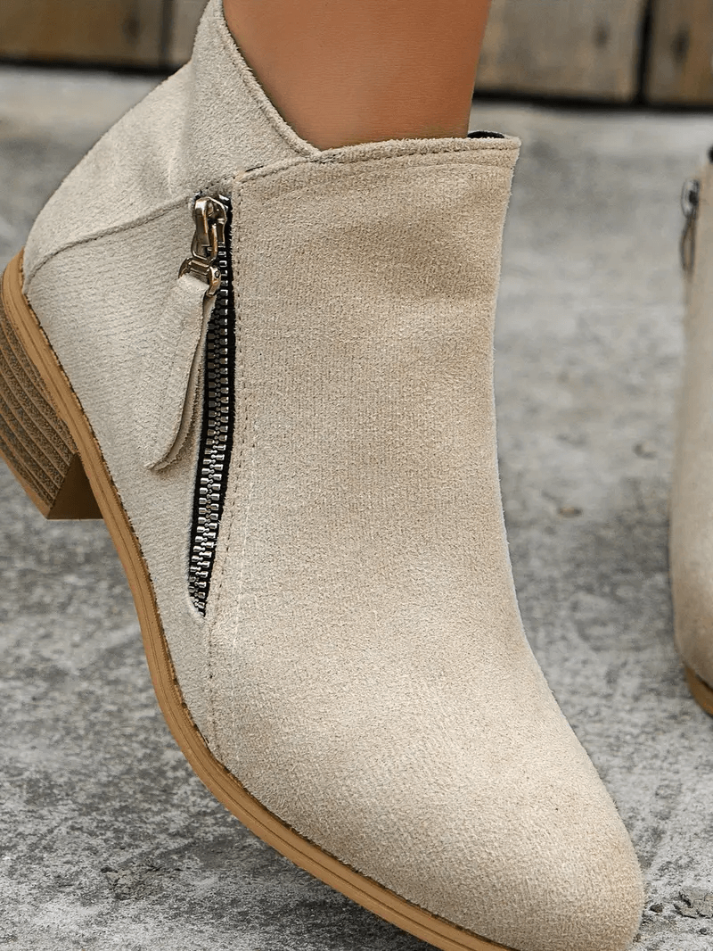 Women's Vintage Style Fabric Ankle Boots