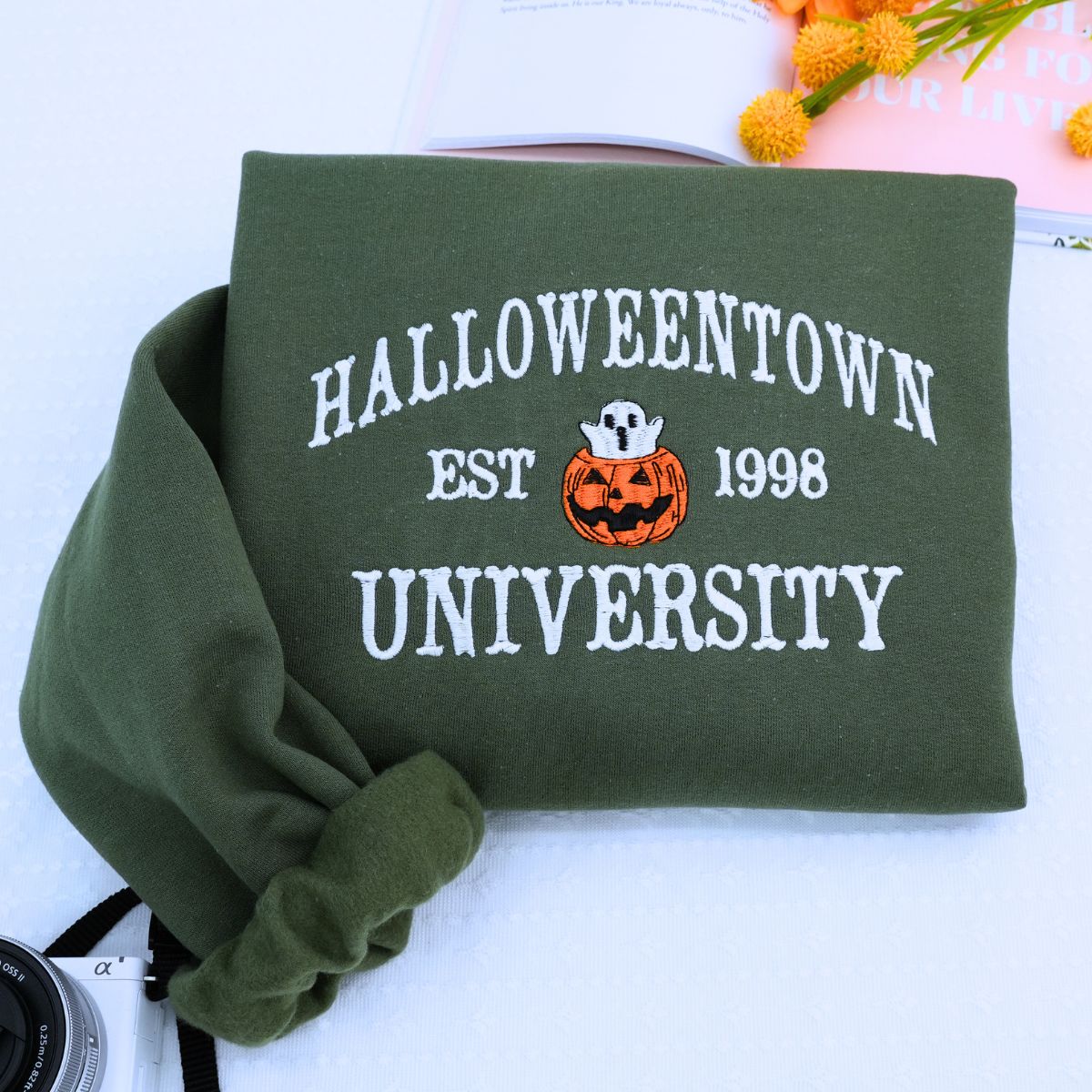 Halloweentown University Fall Shirt, Sweatshirt or Hoodie, Embroidered Halloween Gift, Spooky Season