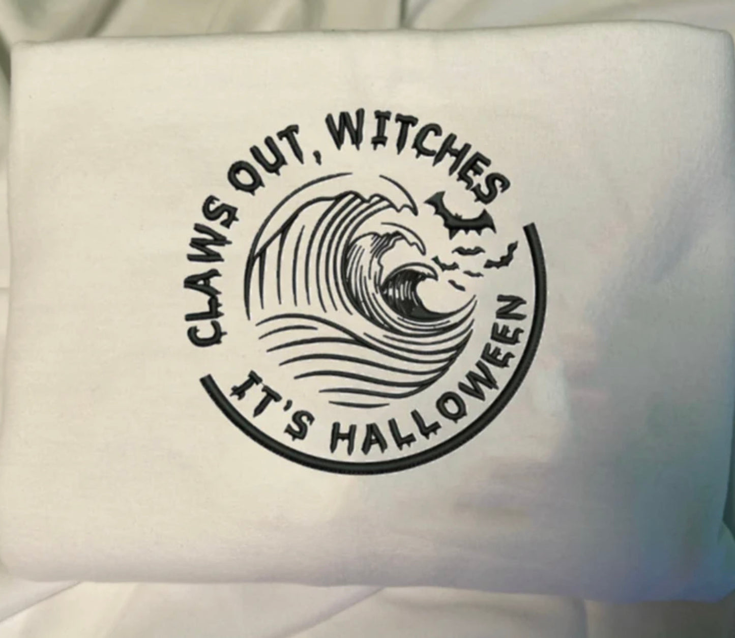 Claws Out Witches Embroidered Crewneck