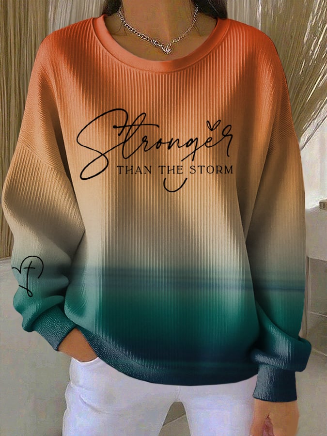 Women's Stronger Than The Storm Print Sweatshirt
