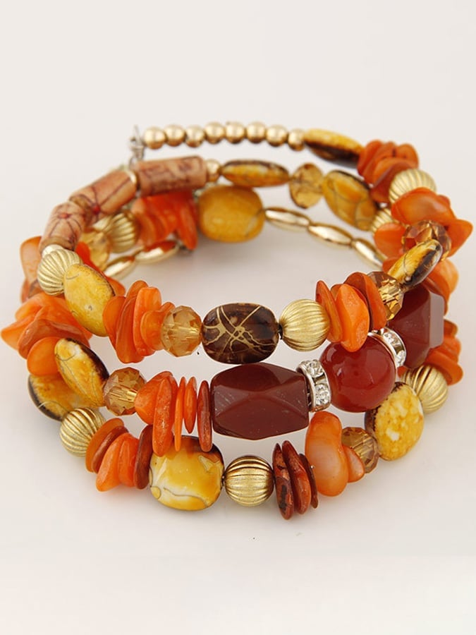 Women's Vintage Turquoise Beaded Multilayer Bracelet