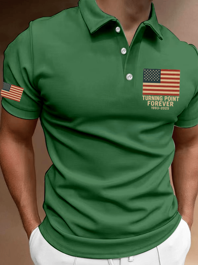 Men's Hot Print Casual Polo Shirt