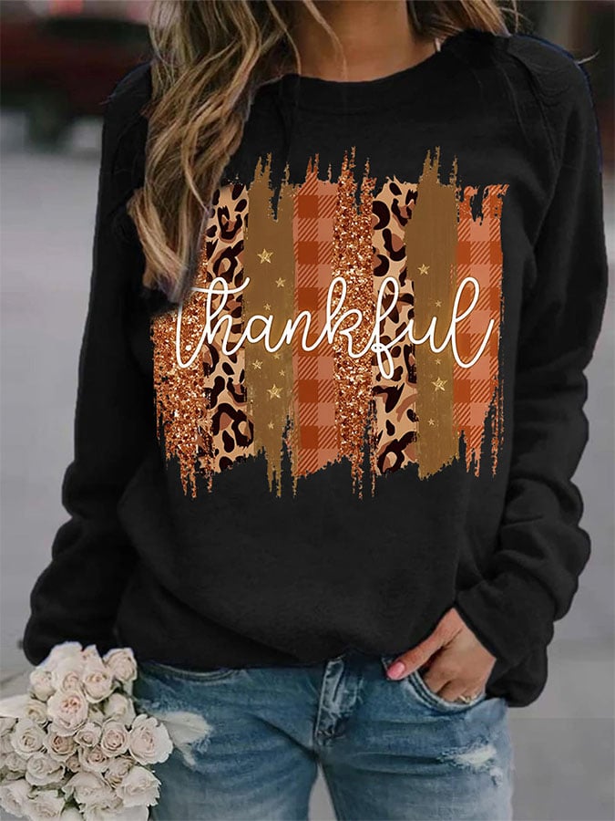 Fashion Print Long Sleeve Sweatshirt