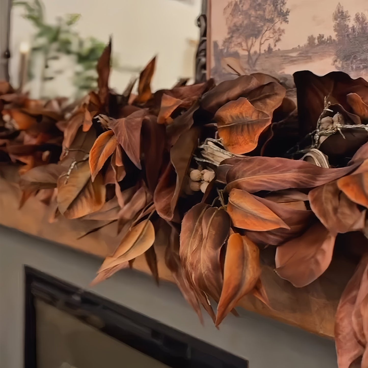 🔥Hot Sale🔥Brown Magnolia Leaf Garland--Buy 2 Free Shipping