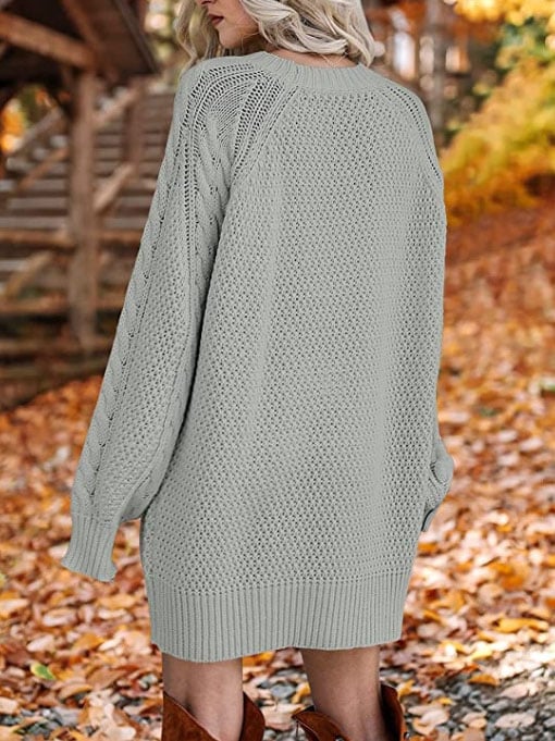 Women'S Loose Large Size Cable Knit Jumper