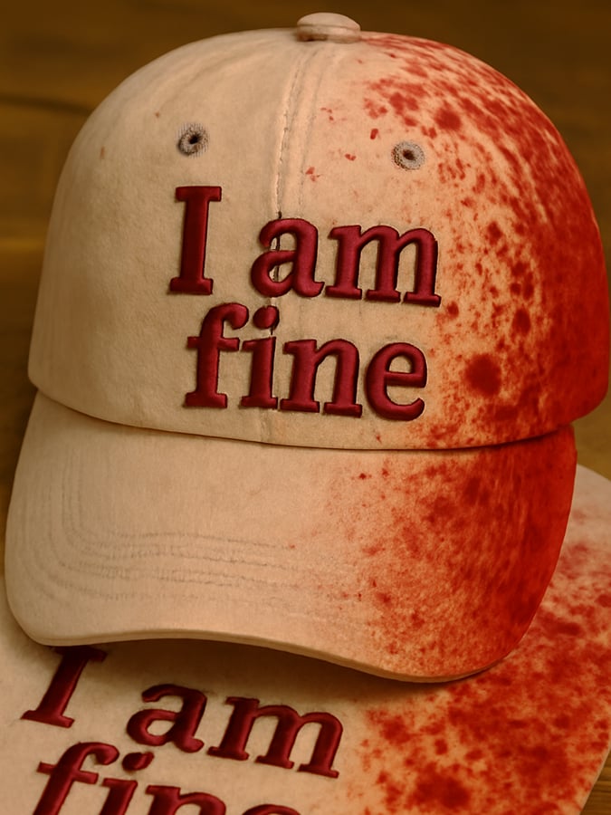 Unisex Art Bloodstain I'm Fine Hat