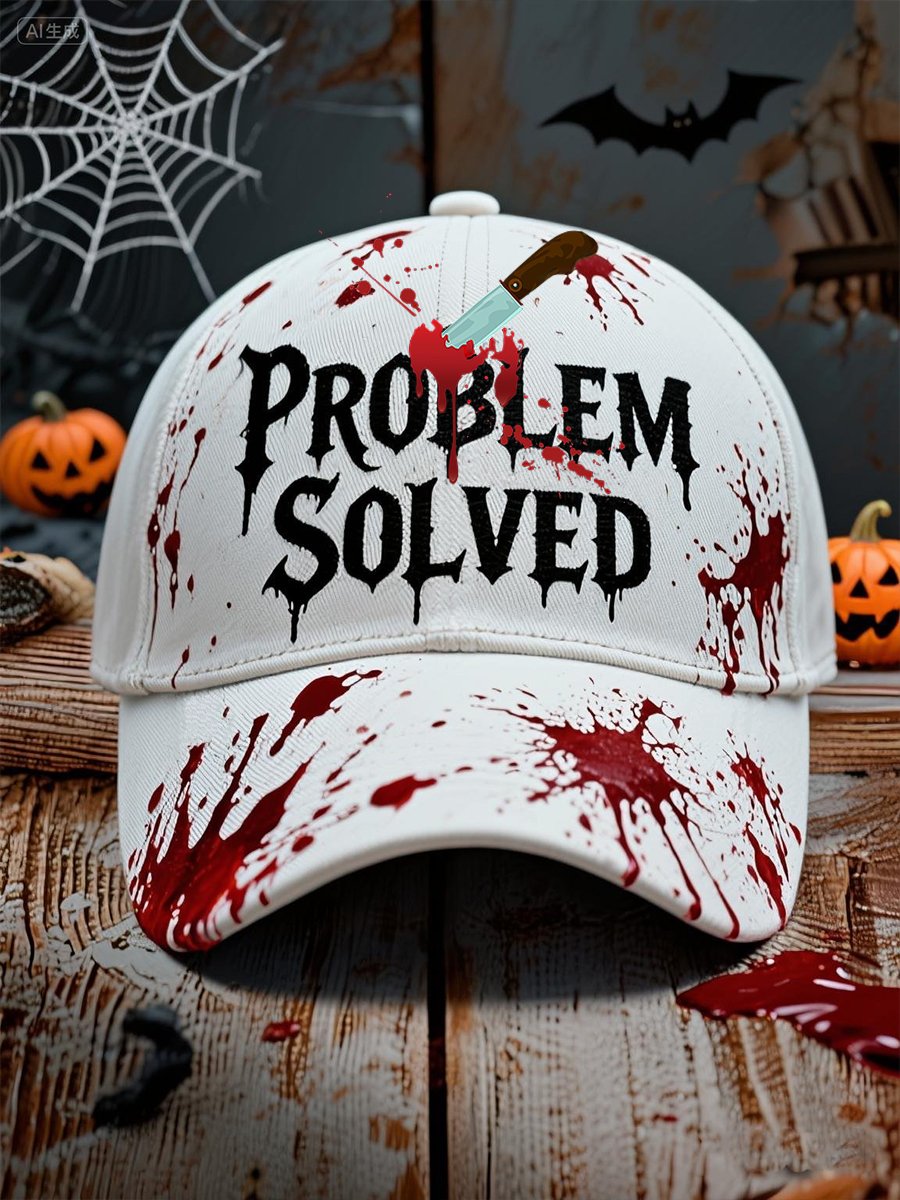 Unisex Artistic Bloodstained Problem Solved Hat