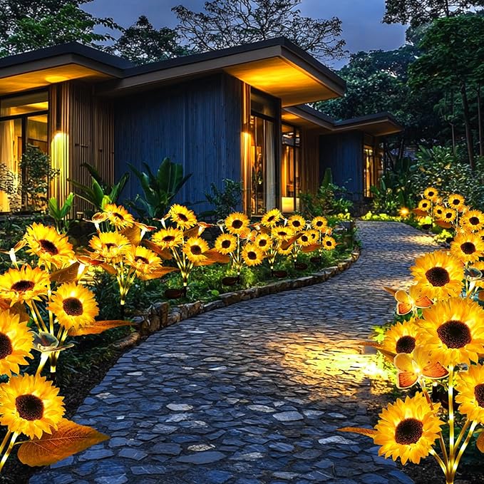 šSolar LED Sunflower Garden Lights-29.6inch/75cm