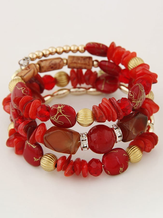 Women's Vintage Turquoise Beaded Multilayer Bracelet