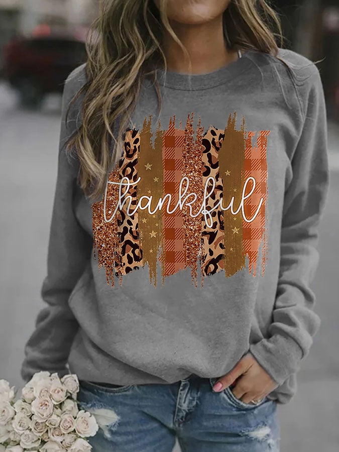 Fashion Print Long Sleeve Sweatshirt