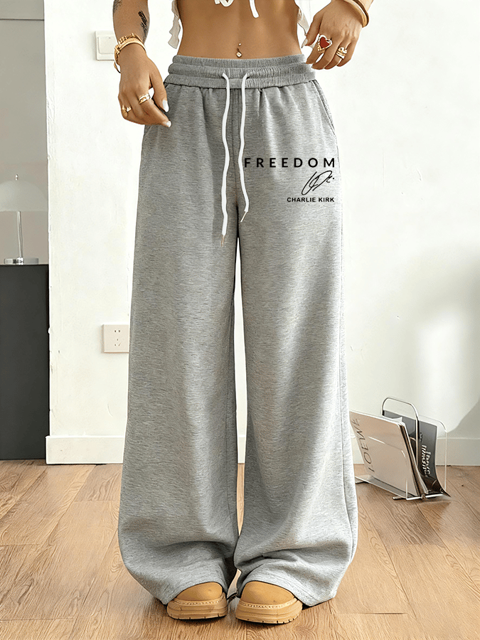 Women's Freedom Print Casual Sweatpants