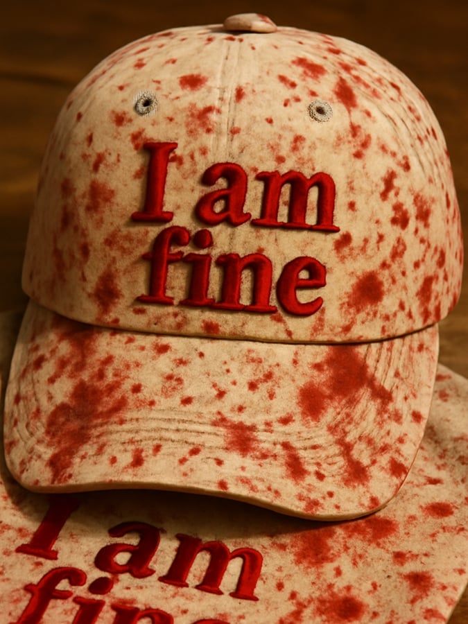 Unisex Art Bloodstain I'm Fine Hat