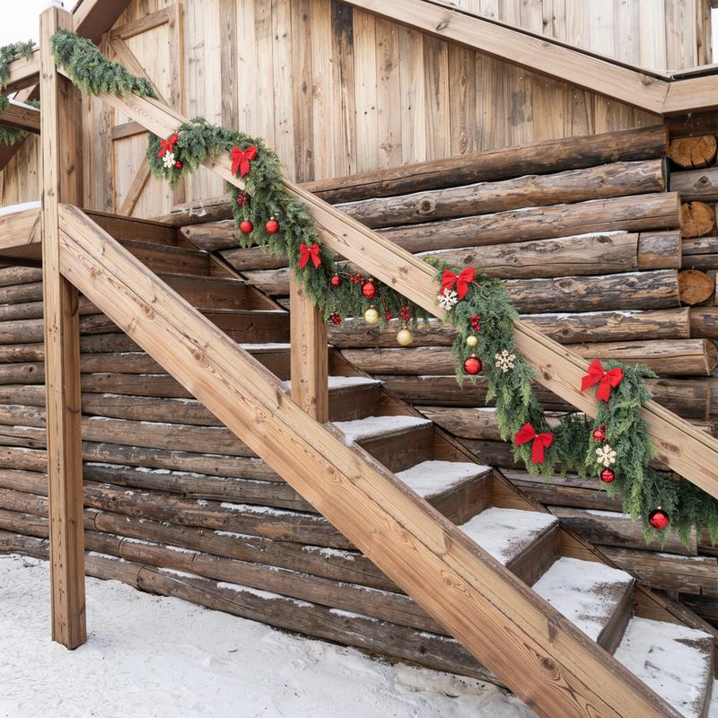 2PCS 6FT Pre-lit Christmas Cedar Garland with  LED Lights Realistic Faux Greenery for Fireplace Table Mantle Wall Indoor Outdoor Winter Holiday Decorations Ornaments