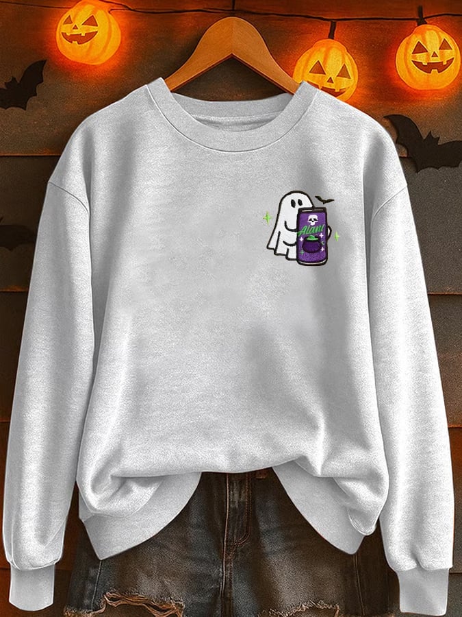 Women's Halloween Ghost Casual Sweatshirt
