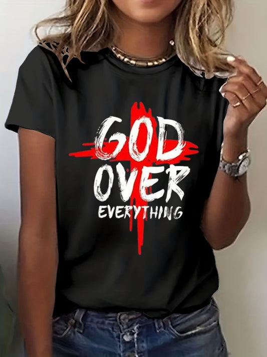 Women'S Faith Cross Print T-Shirt