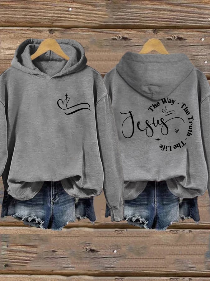 Women's Jesus The Way The Truth The Life Print Sweatshirt