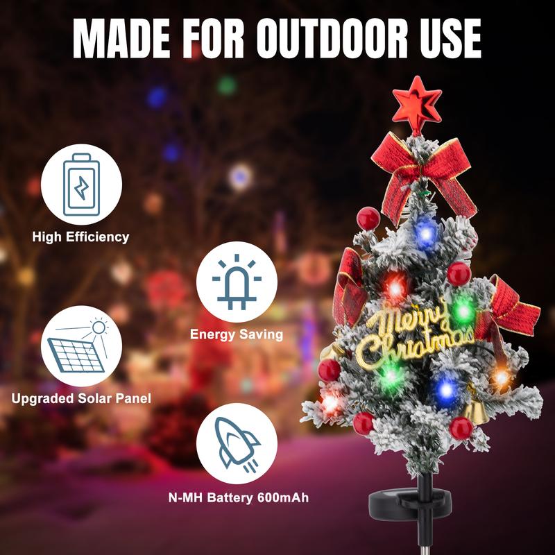 Last Day Promotion!🎄Solar Christmas Tree Stake Lights-Air Express Delivery✈️-Limited Stock!