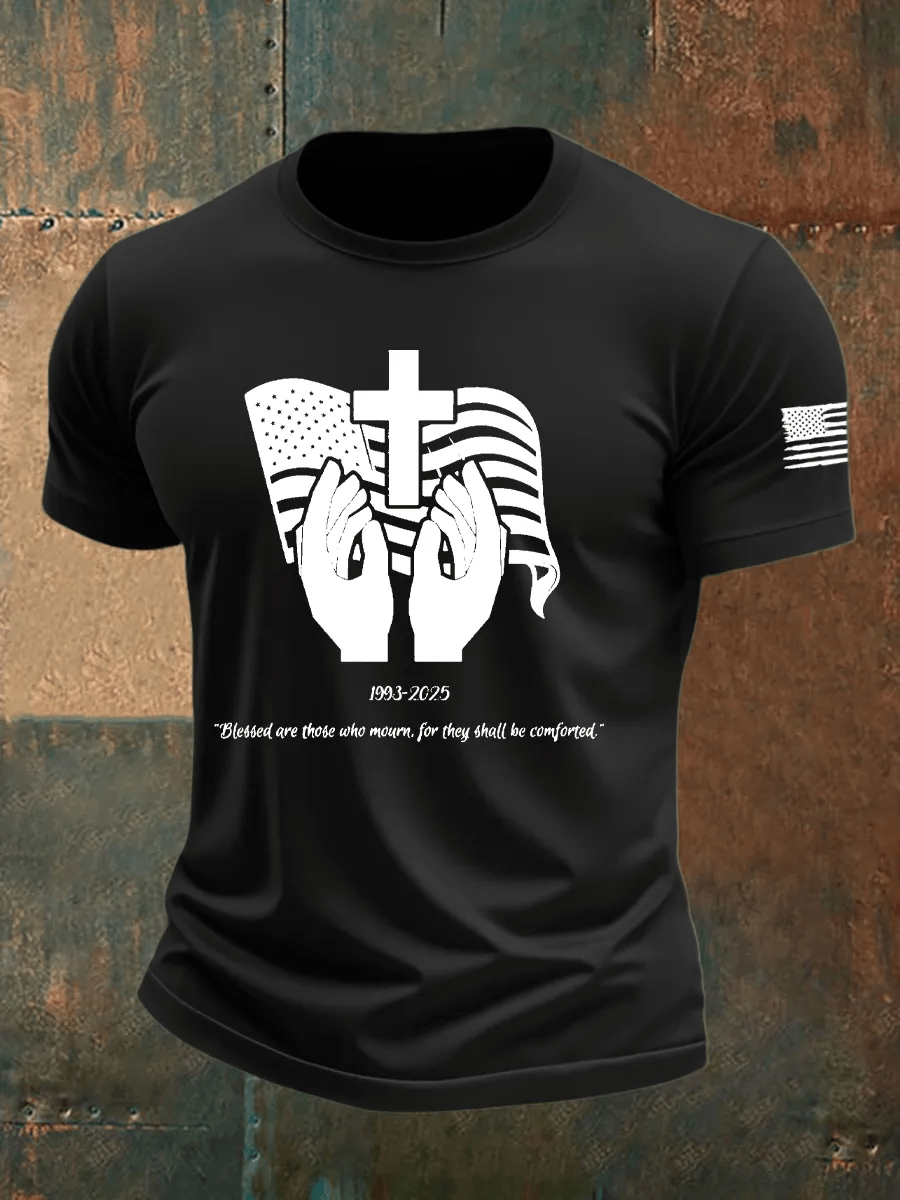 Men's FREEDOM Print short-sleeved T-shirt