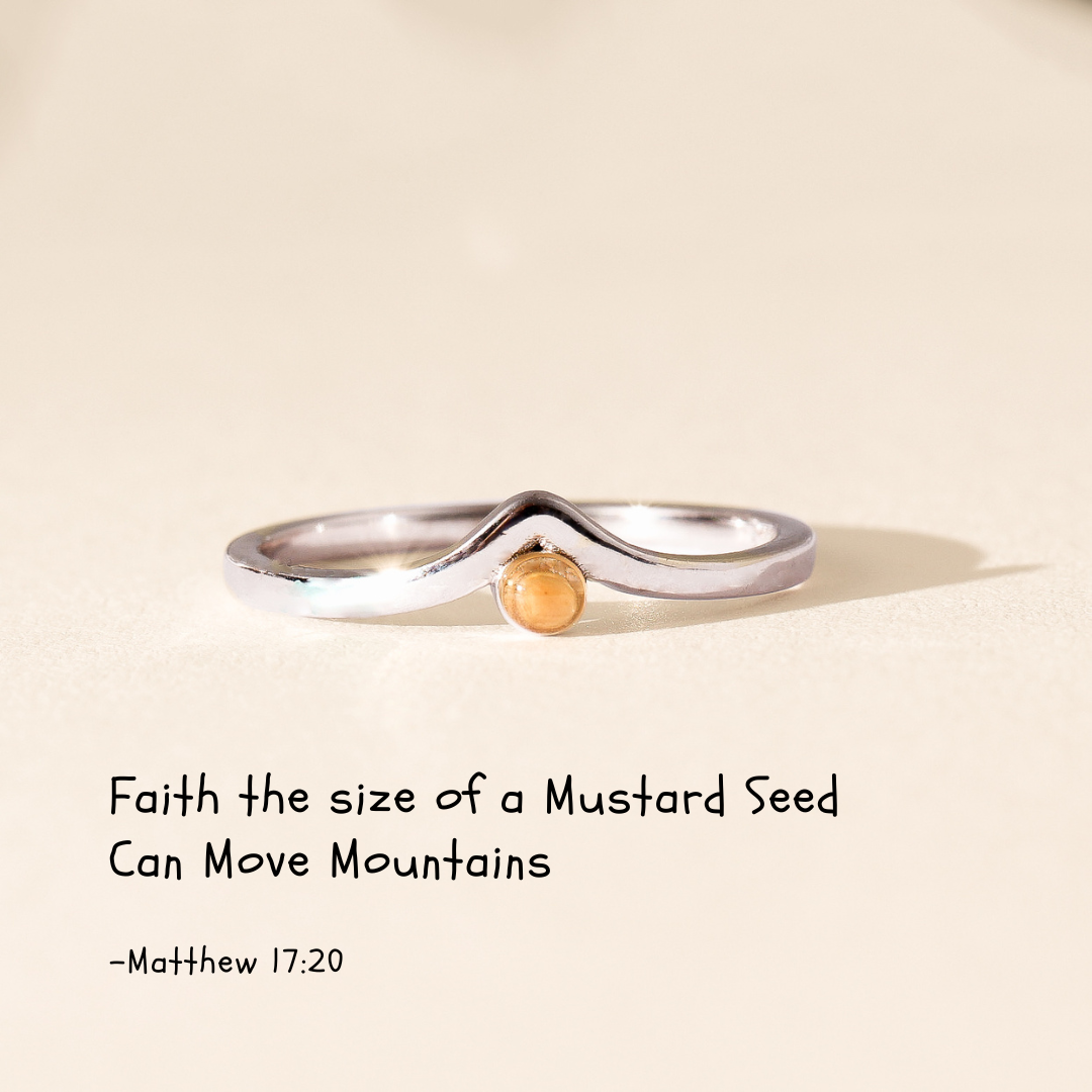 Dainty Move Mountains - Sterling Silver Ring
