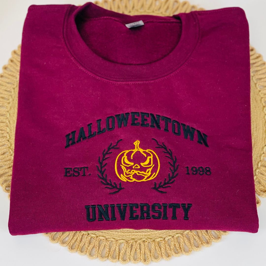 Embroidered Vintage Halloweentown University 1998 Sweatshirt or Hoodie, Fall Autumn, Halloween Sweater
