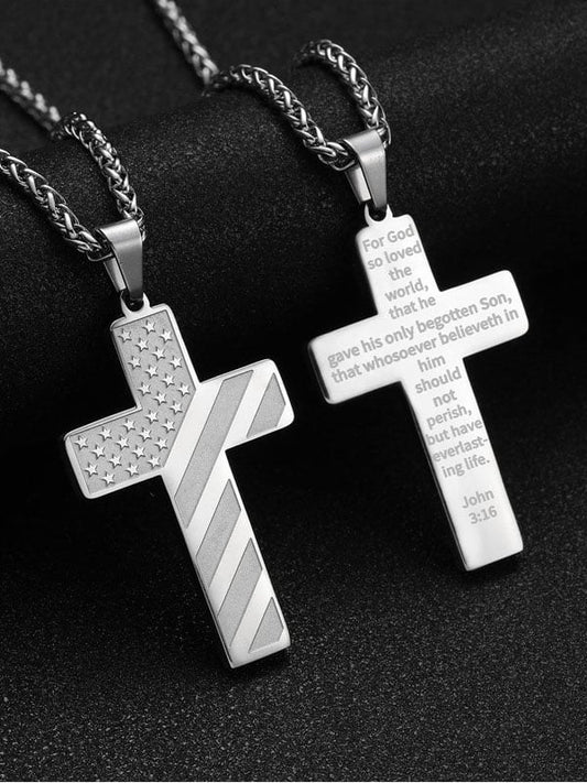 Cross Flag Alloy Necklace