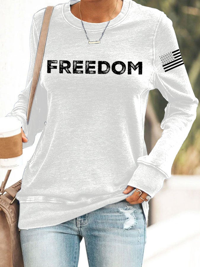 Women's Freedom  Print Sweatshirt