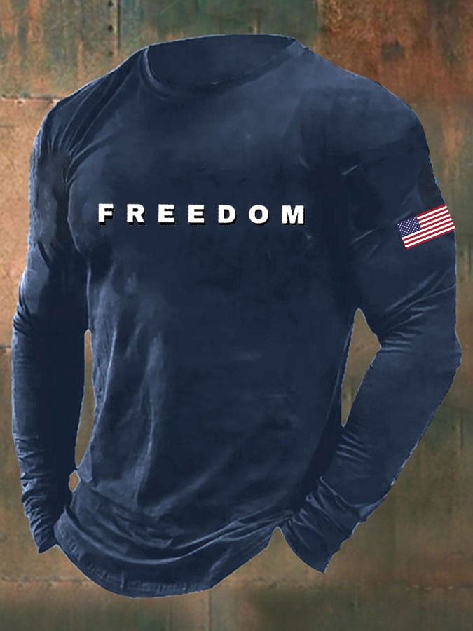 Men'S Casual Letter Print T-Shirt