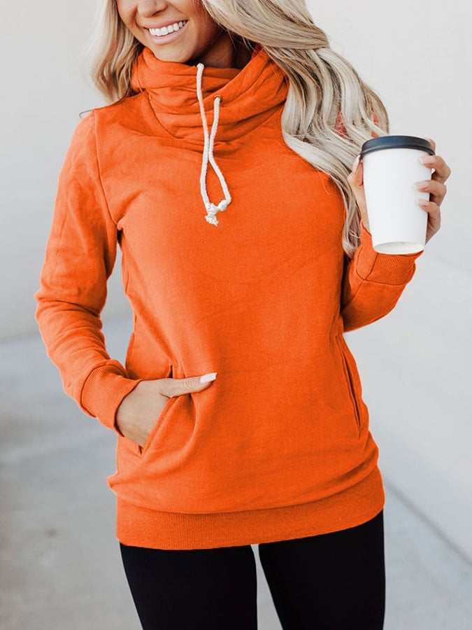 Casual Orange Hoodie