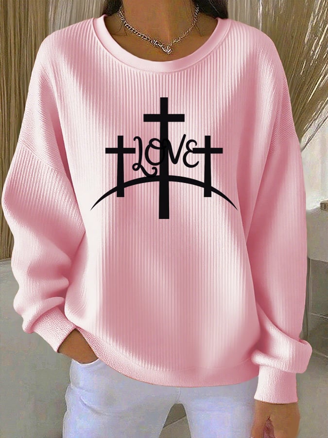 Women's Faith Cross Casual Sweatshirt