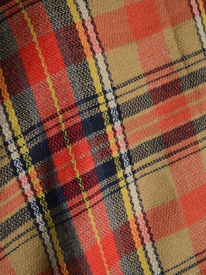 Plaid Faux Cashmere Square Scarf