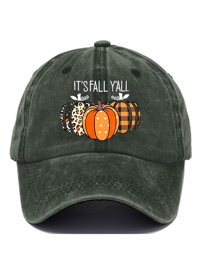 Love Fall Y'all Print Baseball Cap