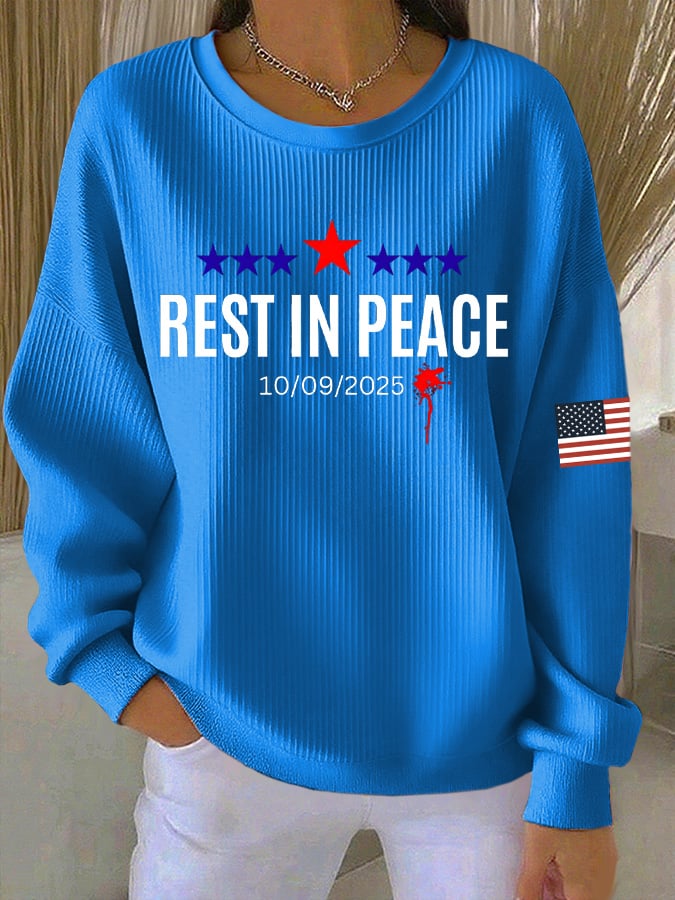 Women's Rest In Peace Print Sweatshirt