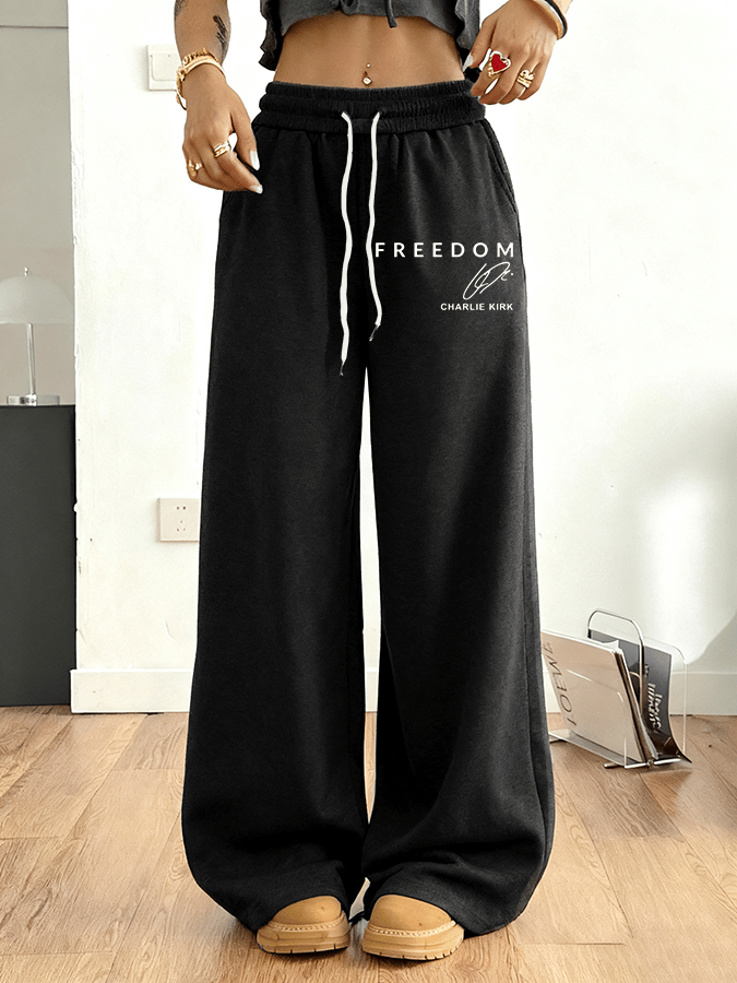 Women's Freedom Print Casual Sweatpants