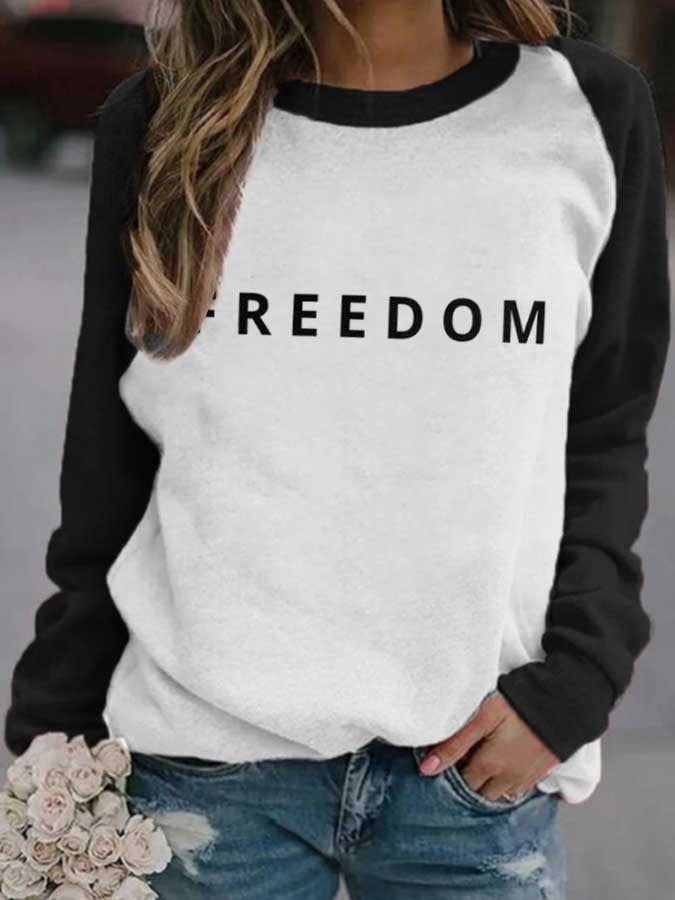 Women's Freedom Print Sweatshirt