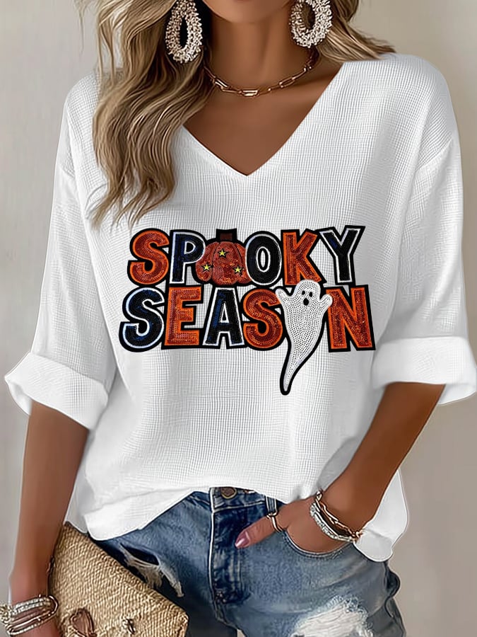 Women's Halloween Print T-Shirt