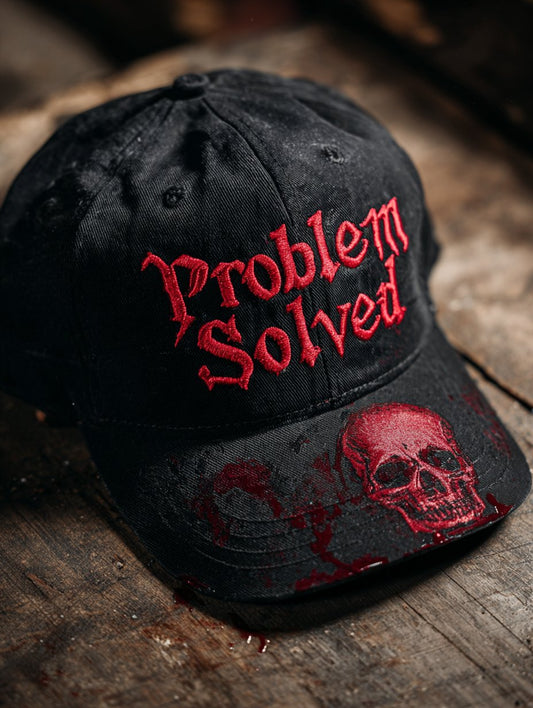 Unisex Artistic Bloodstained Problem Solved Hat