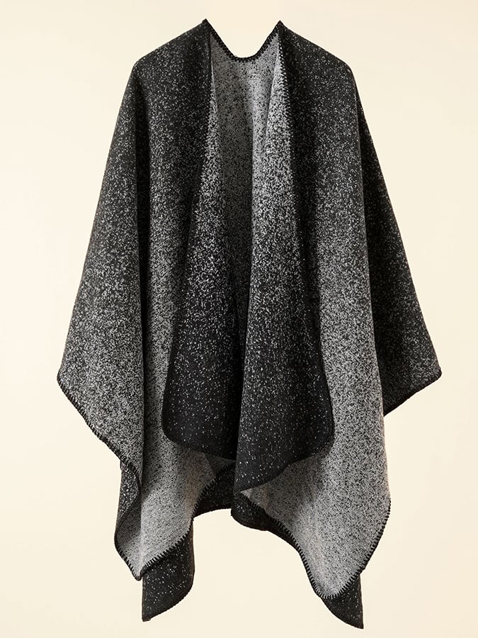 Women's Fall Winter Fashion Retro Gradient Print Faux Cashmere Shawl