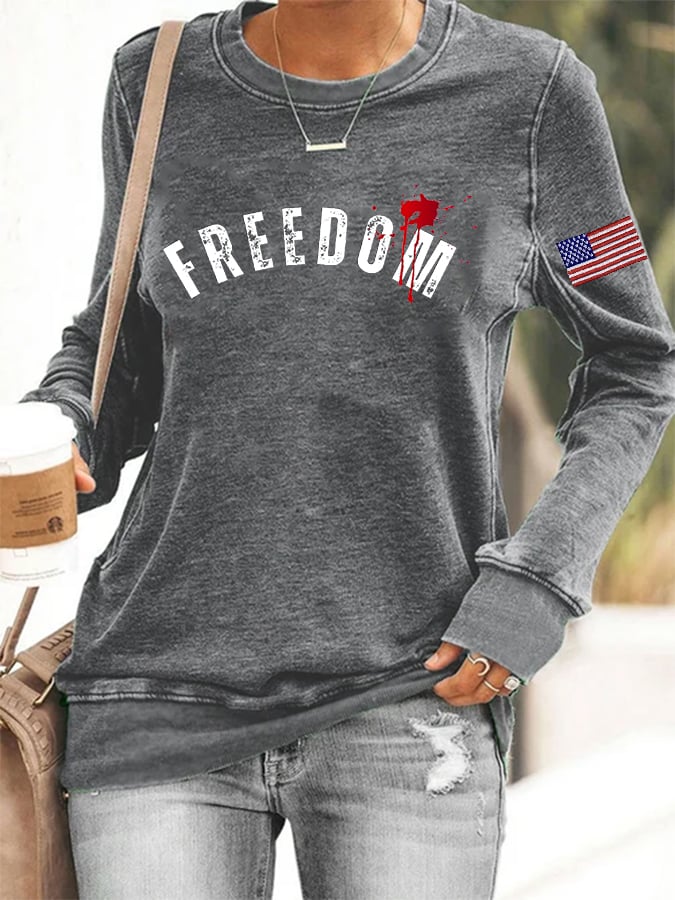 Women's Freedom  Print Sweatshirt
