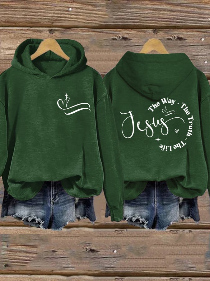 Women's Jesus The Way The Truth The Life Print Sweatshirt