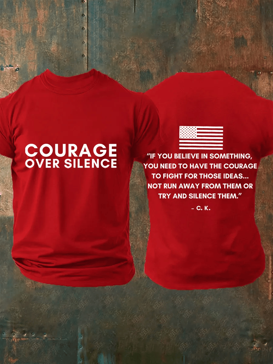 Men's FREEDOM Print short-sleeved T-shirt