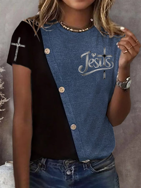 Women's Retro Faith Print T-Shirt