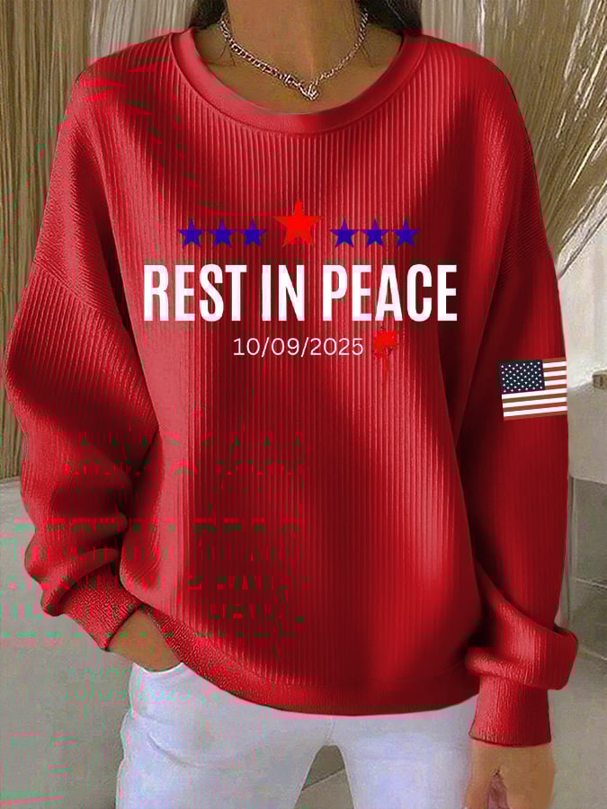 Women's Rest In Peace Print Sweatshirt