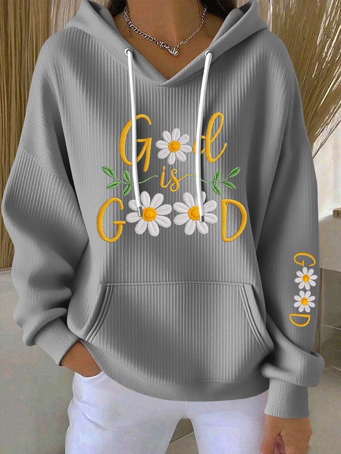 Women's Faith Print Casual Hoodie