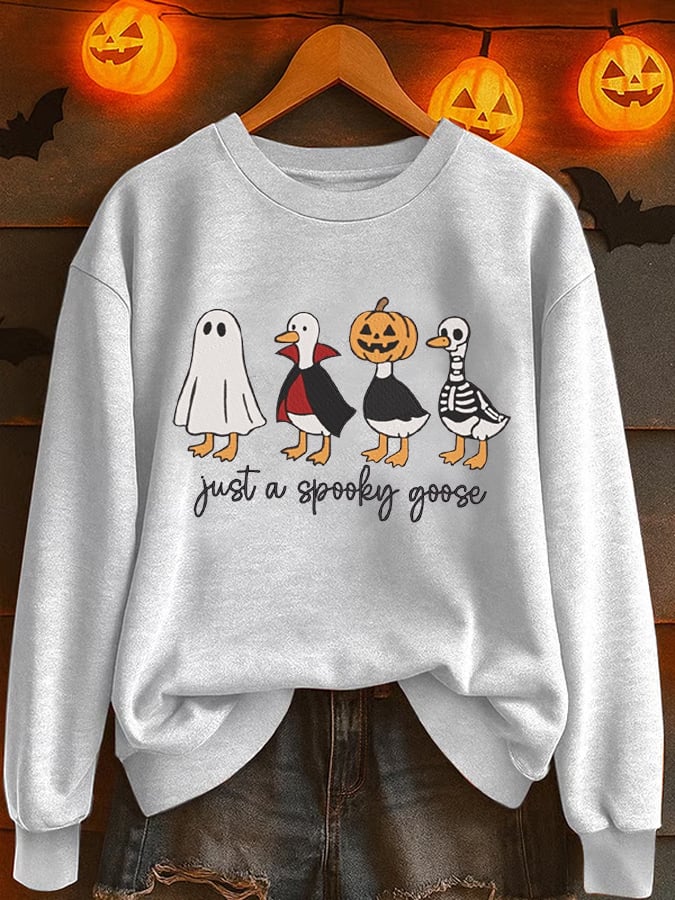 Women's Halloween Goose Casual Sweatshirt