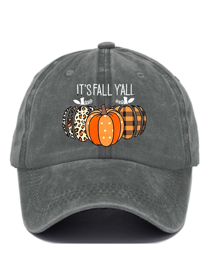 Love Fall Y'all Print Baseball Cap